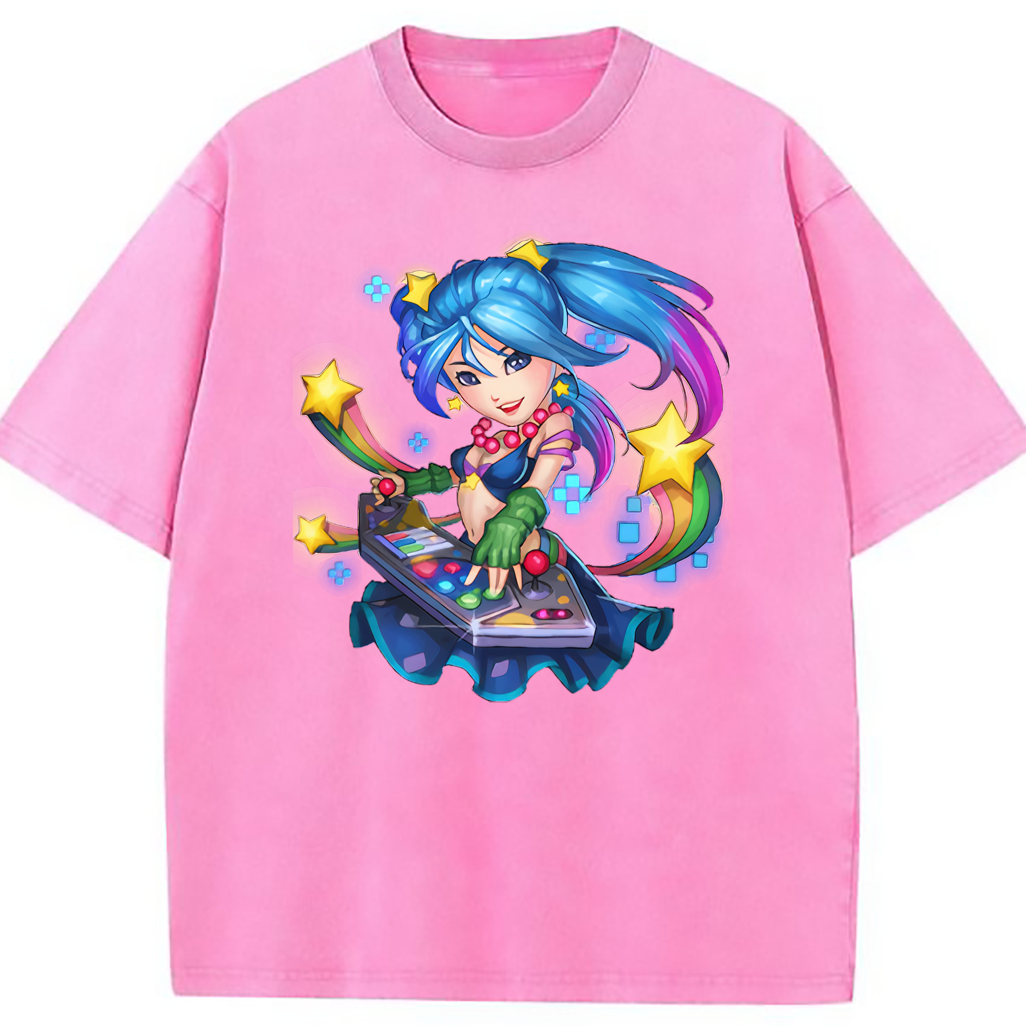 （画像用） リーグ・オブ・レジェンド League of Legends LOL 綿100% ヴィンテージ風 半袖Tシャツ（フロントプリント）